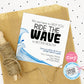 EDITABLE - Ride the Wave to Better Health - summer, ocean, beach - Referral Gift Tags - Printable Digital File