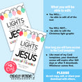 EDITABLE - Jesus, Light of the World - Printable String of Christmas L ...