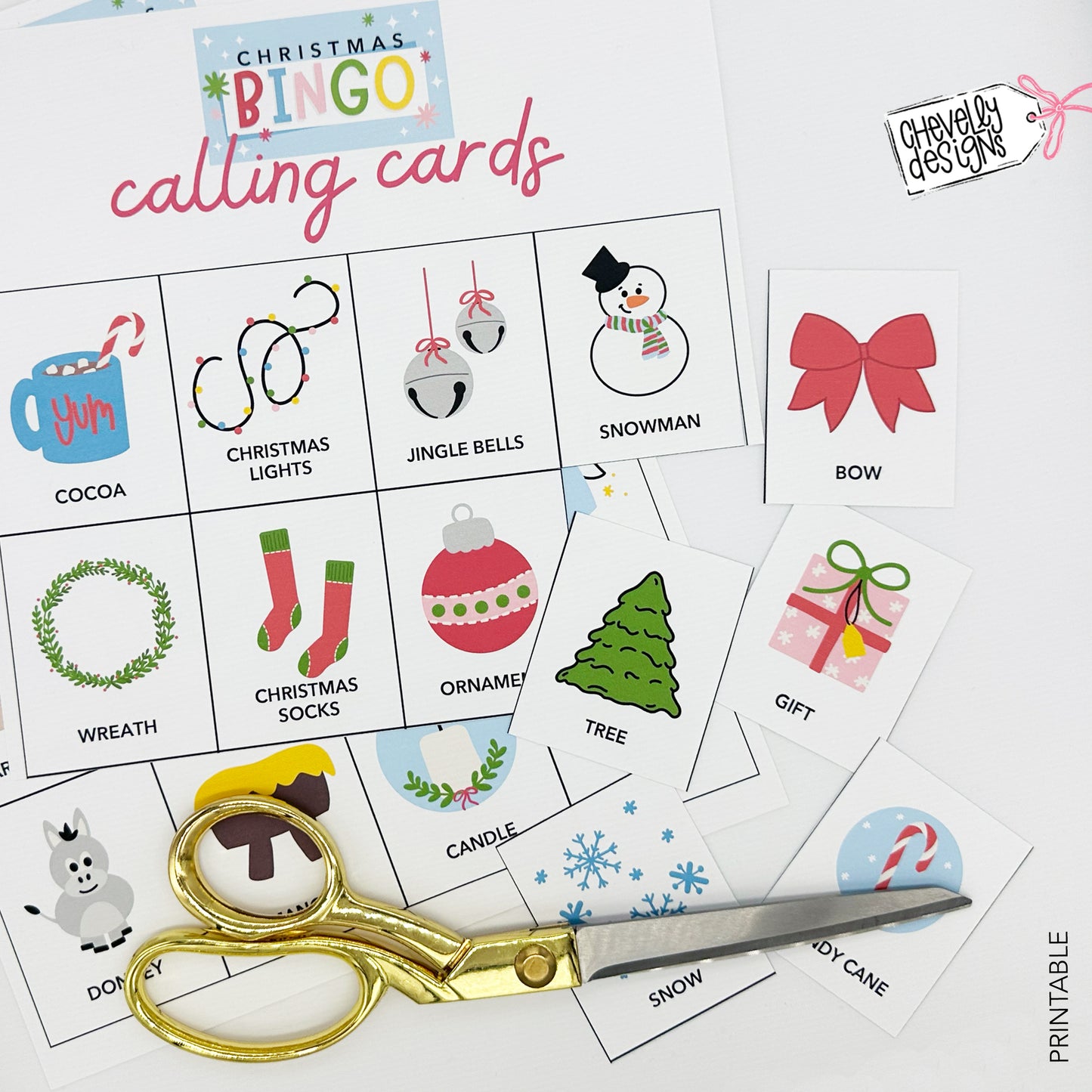 Printable Kids Bingo Game – Nativity & Traditional Christmas Themes (No Santa)