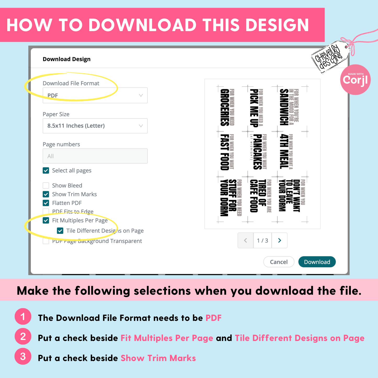 Editable Cards for Graduate Survival Kit (Printable Digital File)