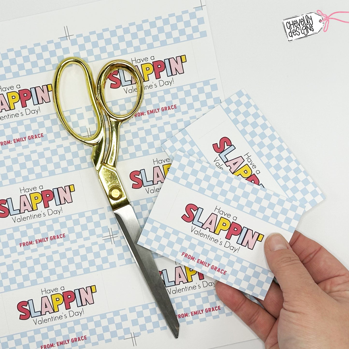 Editable Printable Valentine Cards for Slap Bracelets, Have a Slappin Valentine's Day