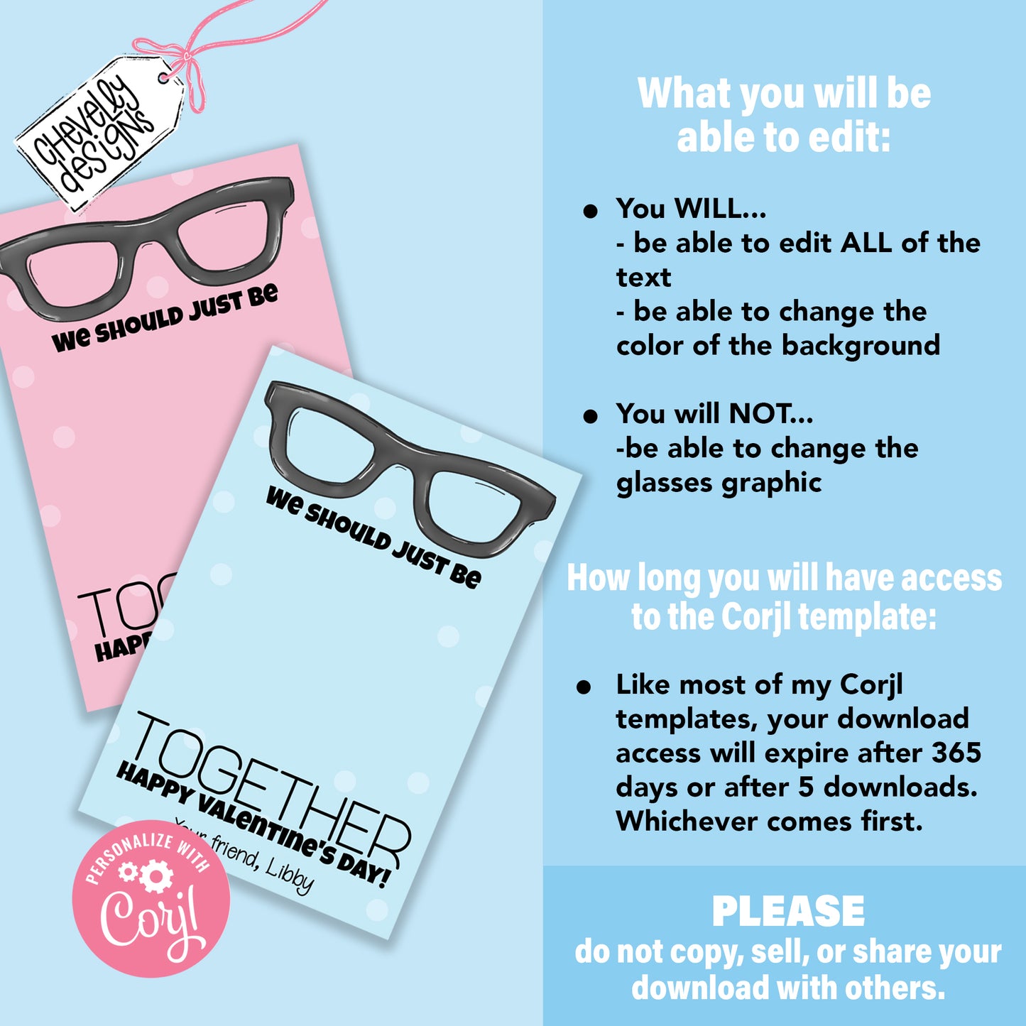 EDITABLE - We Should Just Be Nerds Together - Class Valentine Cards - Printable Digital File