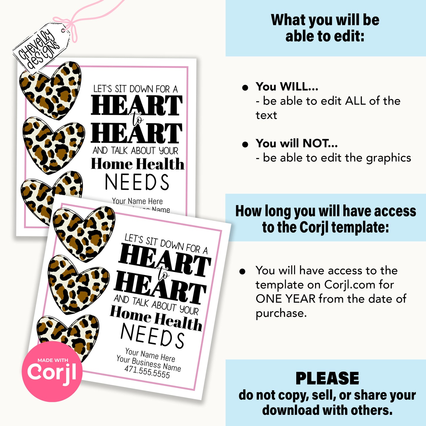 EDITABLE - Let's Have a Heart to Heart - Printable Referral Gift Tags - Digital File