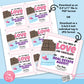 EDITABLE - All you need is love and chocolate - Real Estate Pop By Gift Tag - Printable Digital File