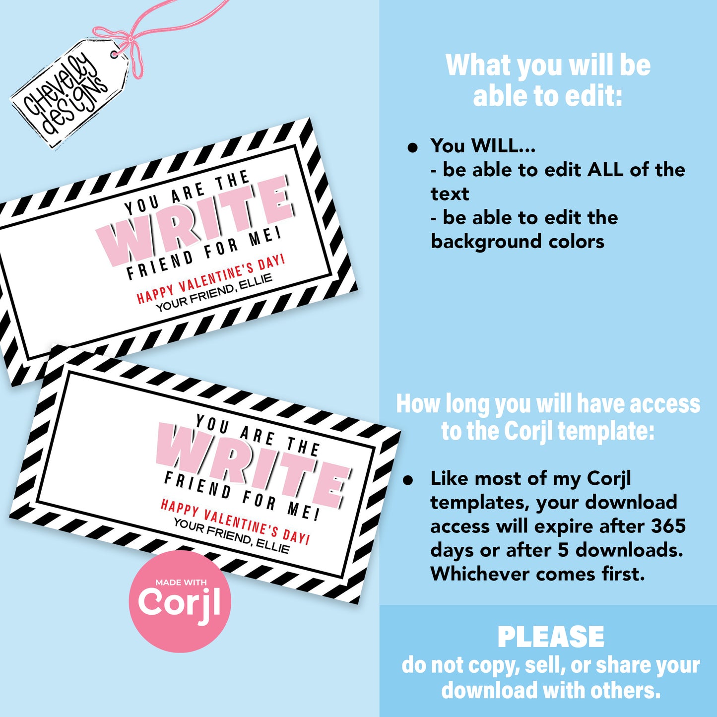 EDITABLE - You are the Write friend for me - Student Valentine Cards - Printable Digital File