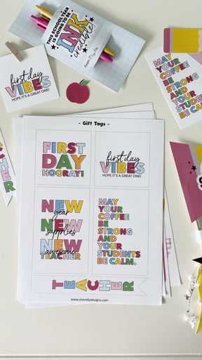 Printable Back to School Gift Bundle | Gift Tags, Pen Holders & Pennan ...