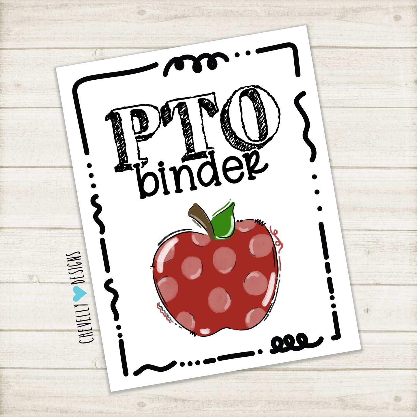 Printable PTO Binder Cover - Instant Digital Download