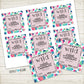 Printable Colorful Leopard Print Gift Tags for Teacher Treats - Instant Digital Download
