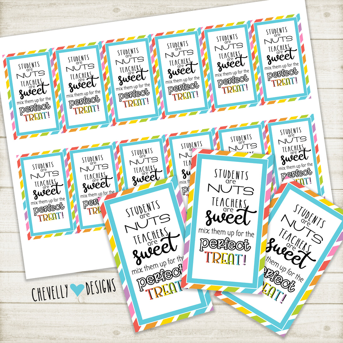 Printable Trail Mix Gift Tags for Teacher Treats - Instant Digital Dow ...