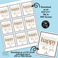 EDITABLE - Happy Happy Happy New Year Gift Tags - Printable Digital File