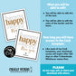 EDITABLE - Happy Happy Happy New Year Gift Tags - Printable Digital File