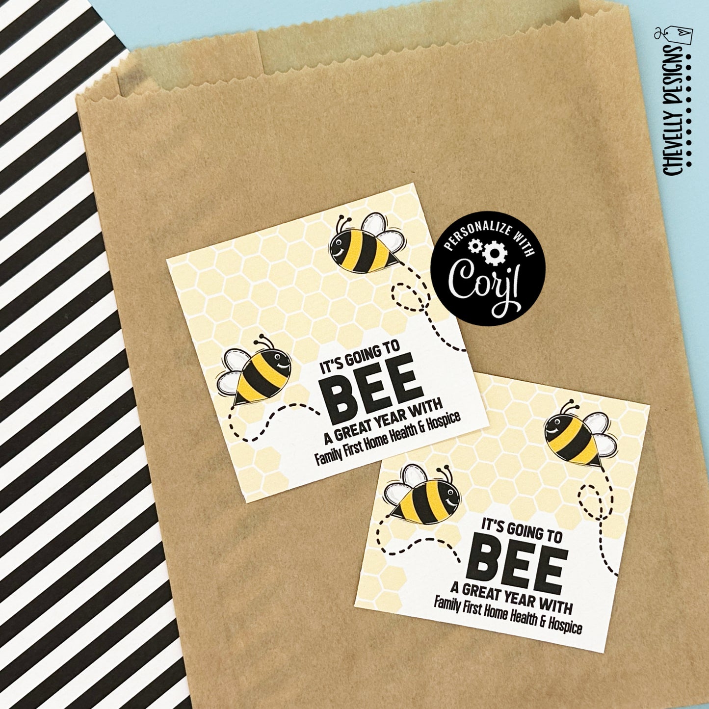 EDITABLE - It's Going to Bee a Great Year - Referral Gift Tags - Printable Digital File
