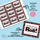 Editable - We Like the Way You Roll Gift Tag - Printable Digital File