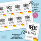 EDITABLE - No Tricks Just Treats - Candy Corn Halloween Gift Tags - Printable Digital File