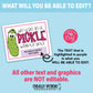 Editable - We'd be in a PICKLE without You - Printable Gift Tags - Digital File