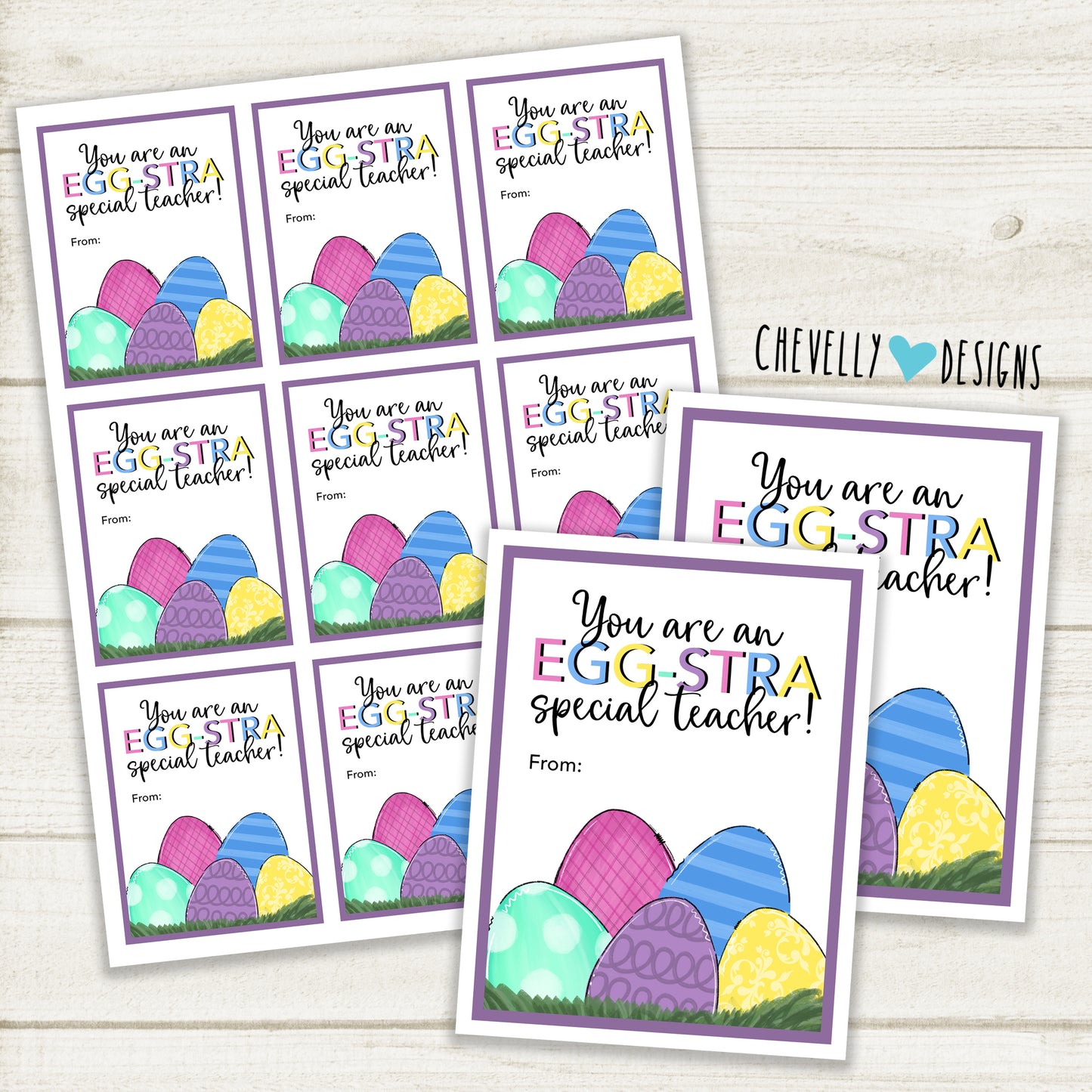 EGGstra Special Teacher - Easter Gift Tags | Printable - Instant Digital File