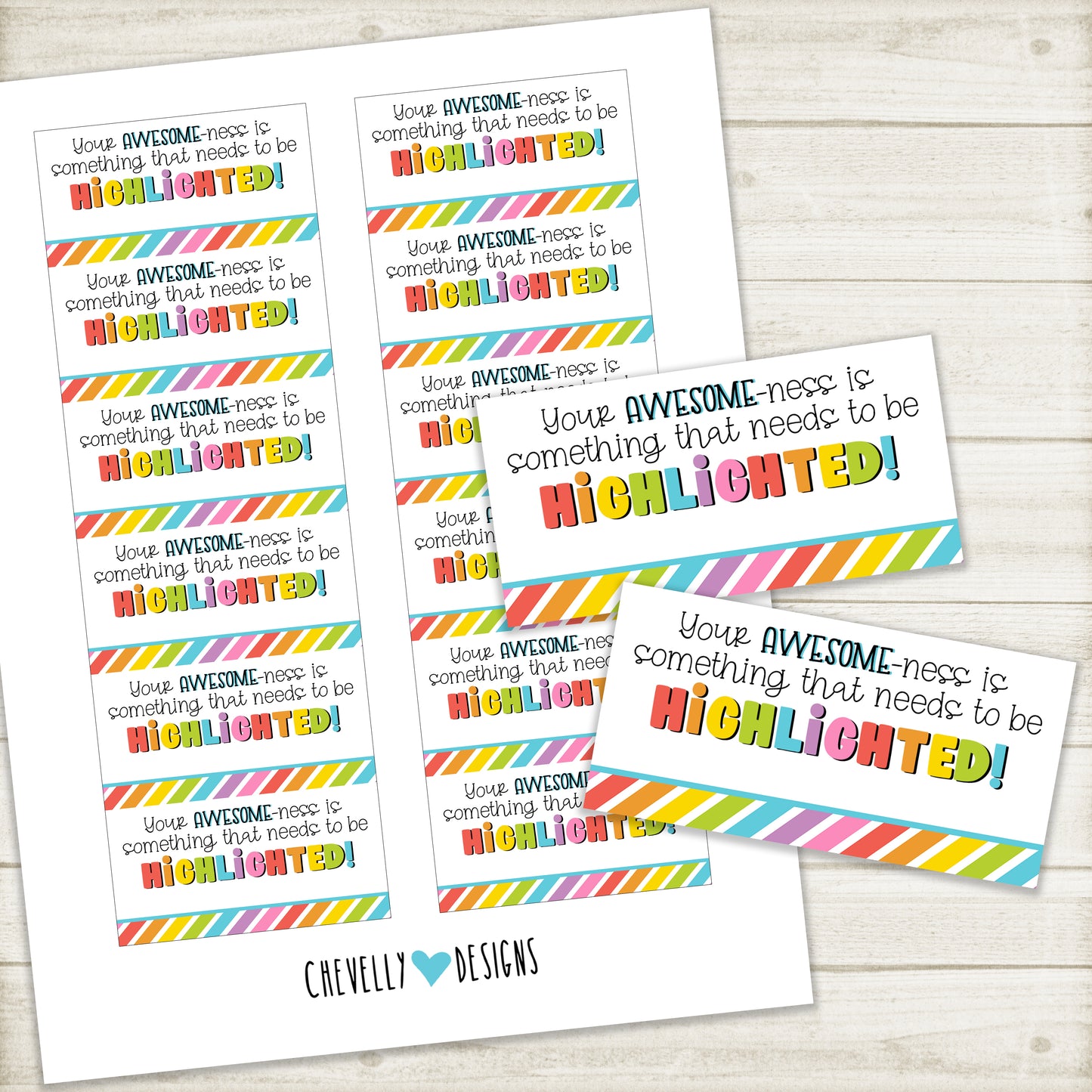 Printable Gift Tags to HIGHLIGHT how awesome someone is | Instant Digital Download
