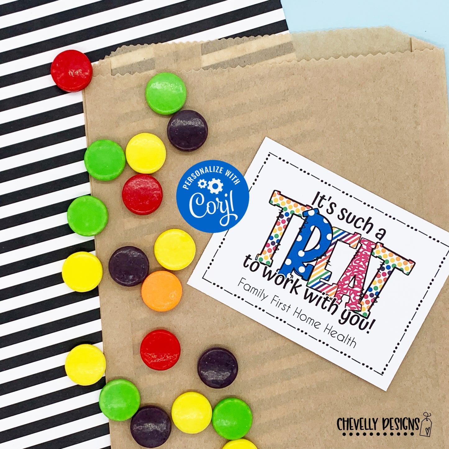 Editable - It's such a Treat to Work with You - Staff or Client Appreciation Gift Tags - Printable Digital File