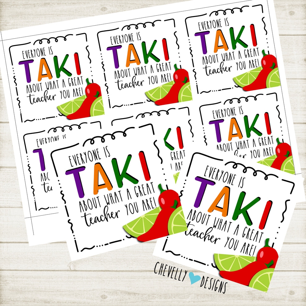 Printable Back to School Takis Gift Tags for Teacher Treats - Instant ...