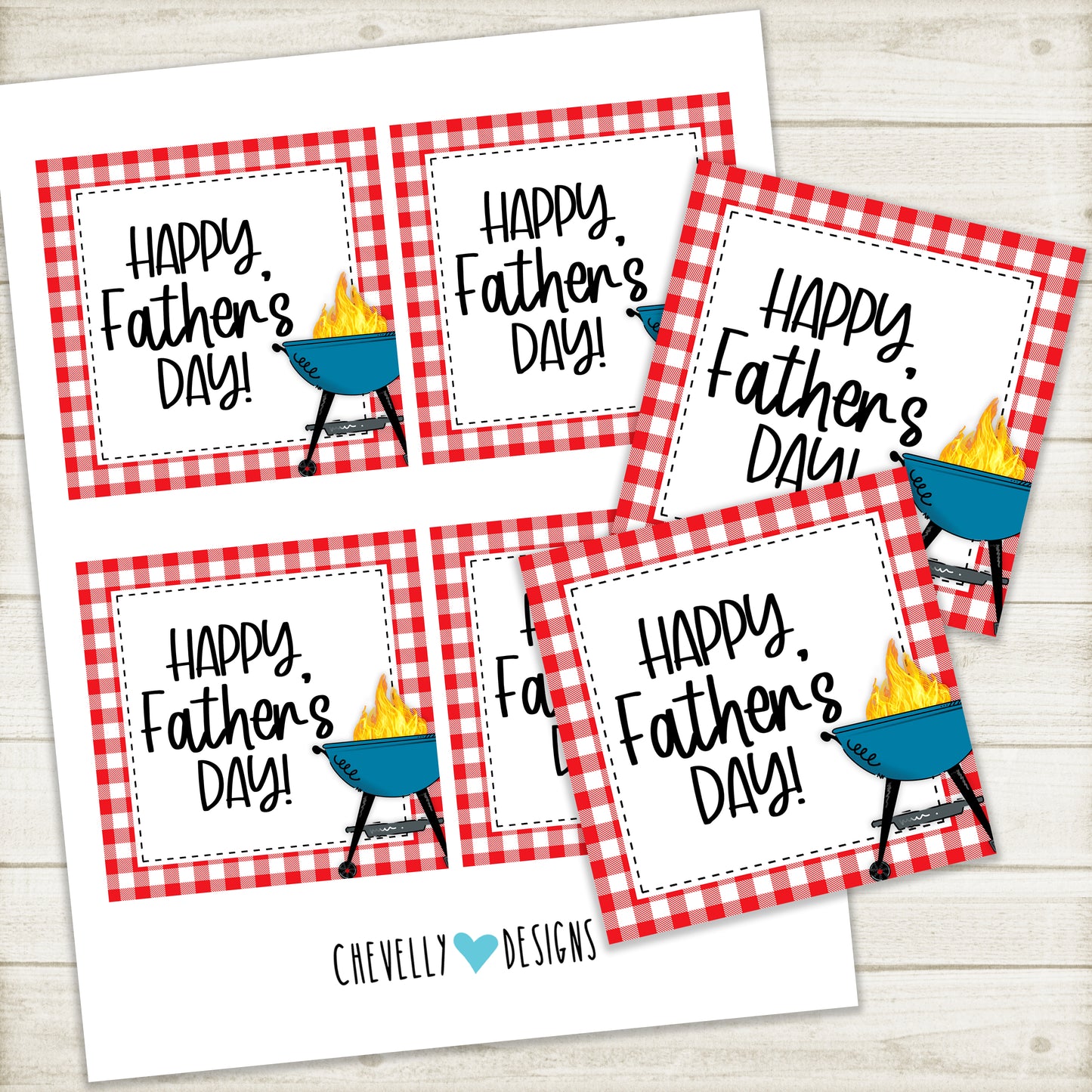 Printable Father's Day Gift Tags-Cards - Instant Digital Download