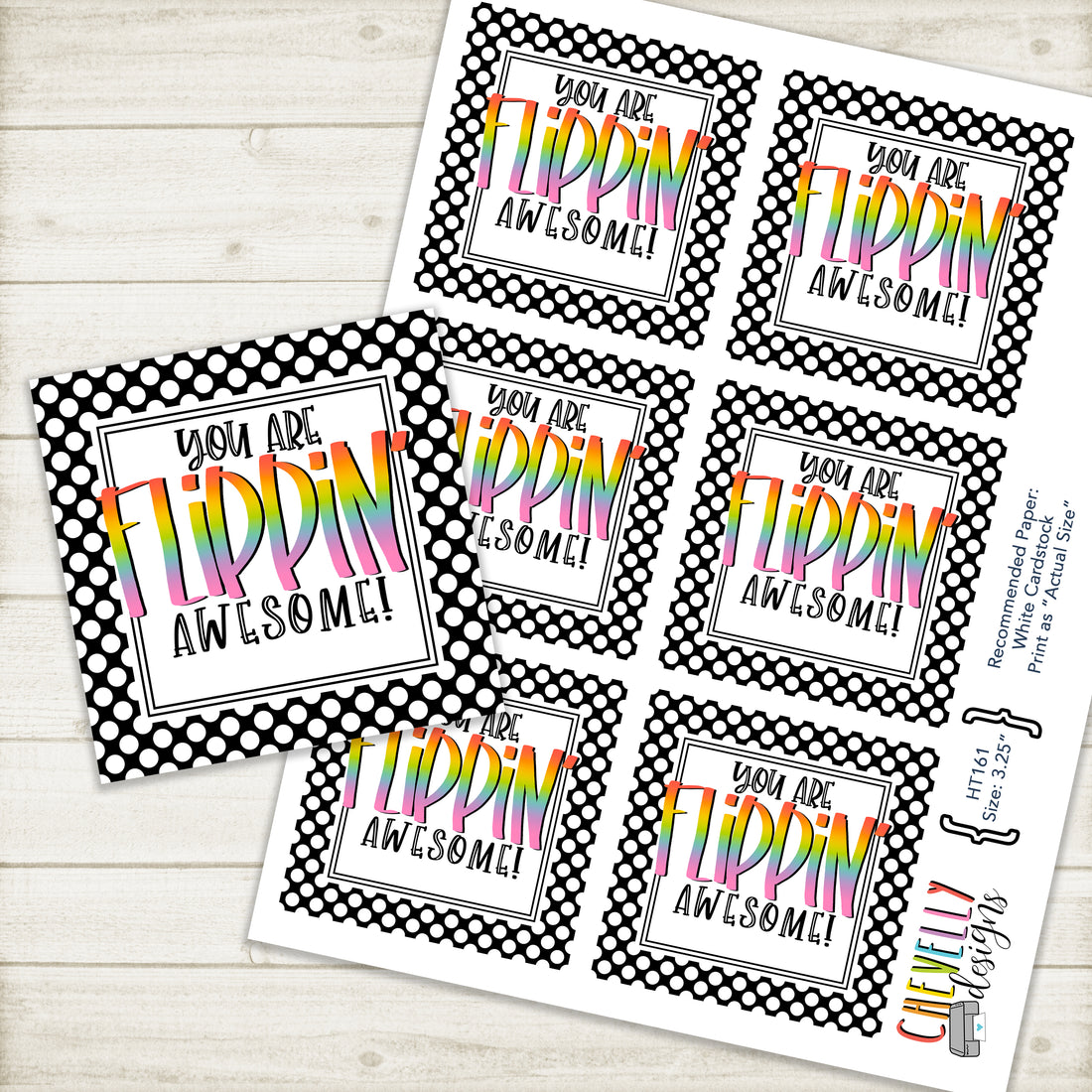 Printable Gift Tags - You are FLIPPIN' Awesome! - Instant Digital Down ...