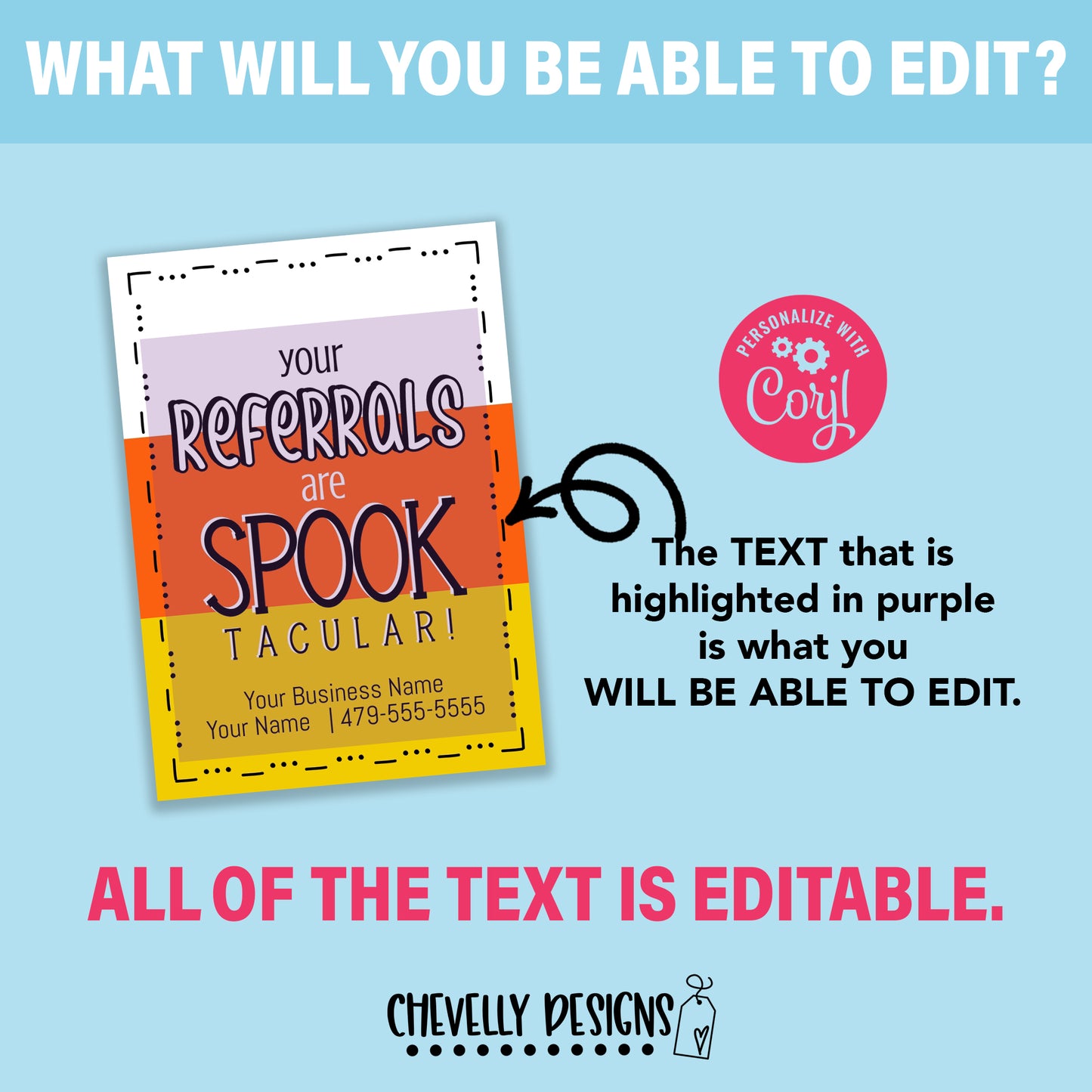 EDITABLE - Your Referrals are Spook-tacular - Candy Corn Gift Tags - Printable Digital File