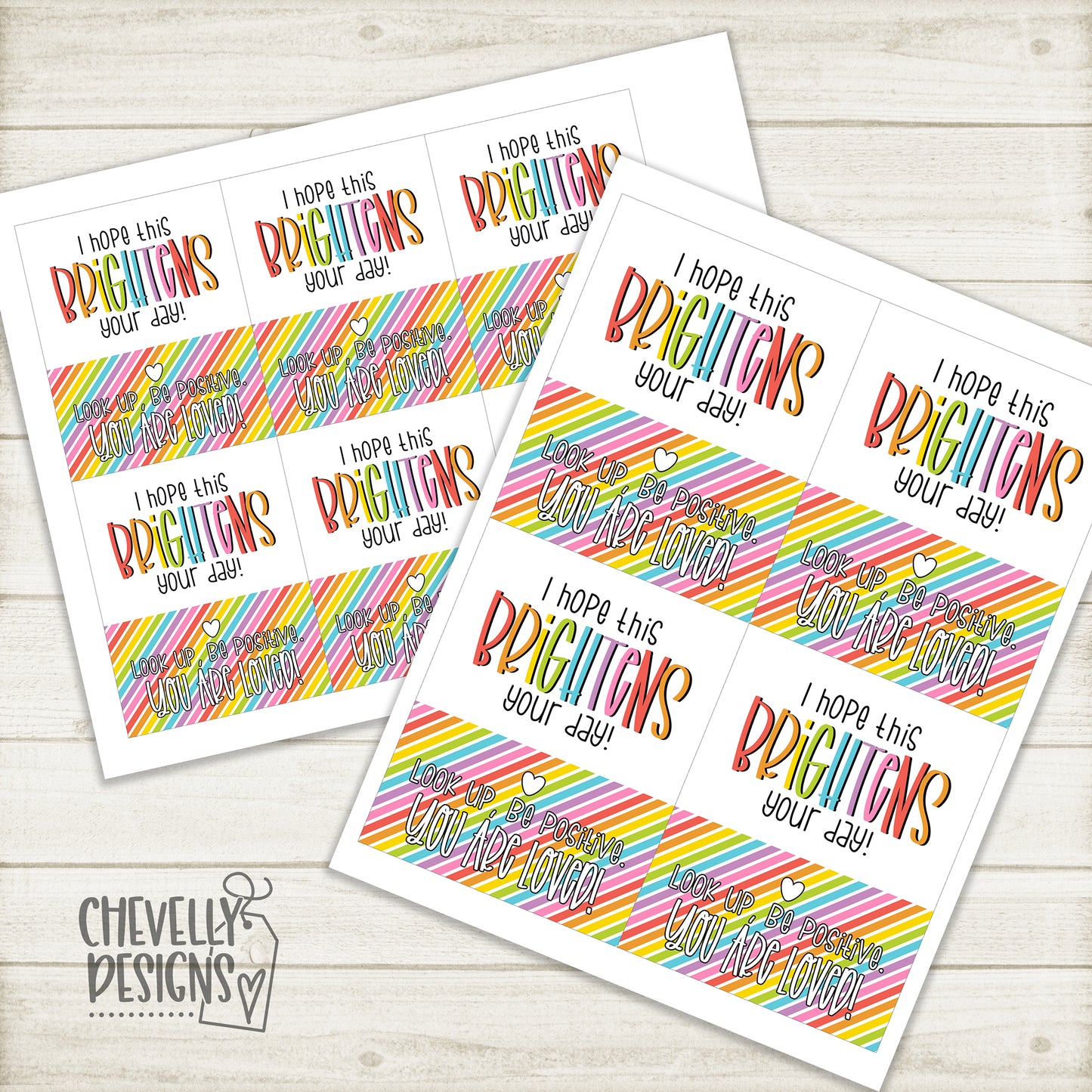 Printable - I Hope This Brightens Your Day - Gift Tags >>>Instant Digital Download<<<