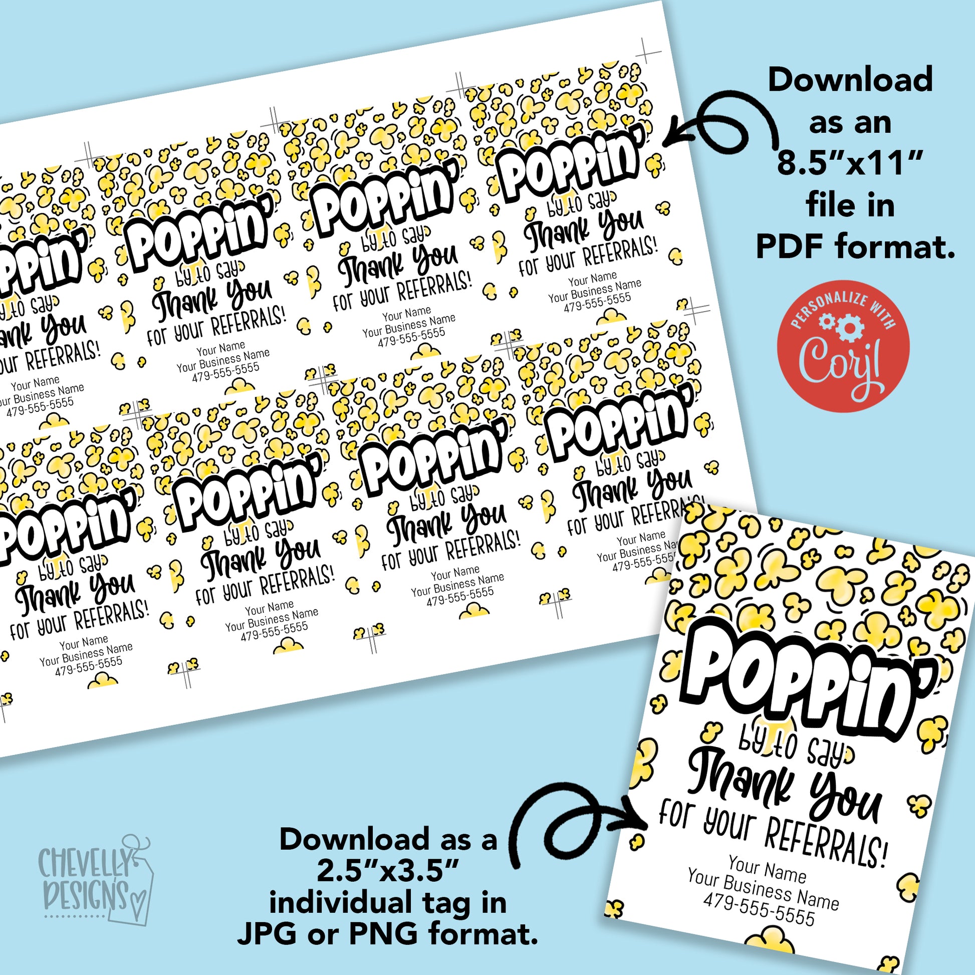 Editable - Poppin' by to say Thank You Referral Gift Tags - Printable – Chevelly Designs editable-poppin-by-to-say-thank-you-referral-gift-tags-printable-chevelly-designs