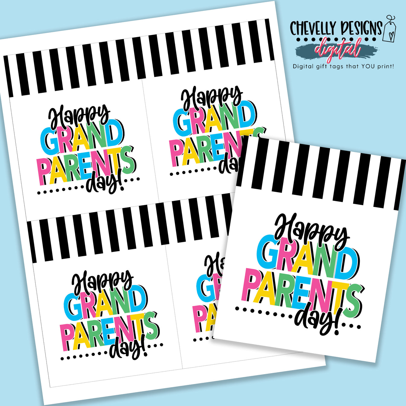 Printable Grandparents Day Gift Tags - DIGITAL FILE – Chevelly Designs