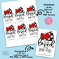 Editable - Gift Tags for Cheerleaders - Red, White, Black Cheer Bow Megaphone - Printable Digital File
