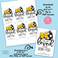 Editable - Gift Tags for Cheerleaders - Yellow Gold and Black Cheer Bow Megaphone - Printable Digital File