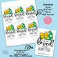 Editable - Gift Tags for Cheerleaders - Yellow Gold and Green Cheer Bow Megaphone - Printable Digital File