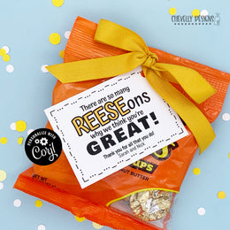 Editable - Appreciation Gift Tags for Reeses - Printable Digital File ...