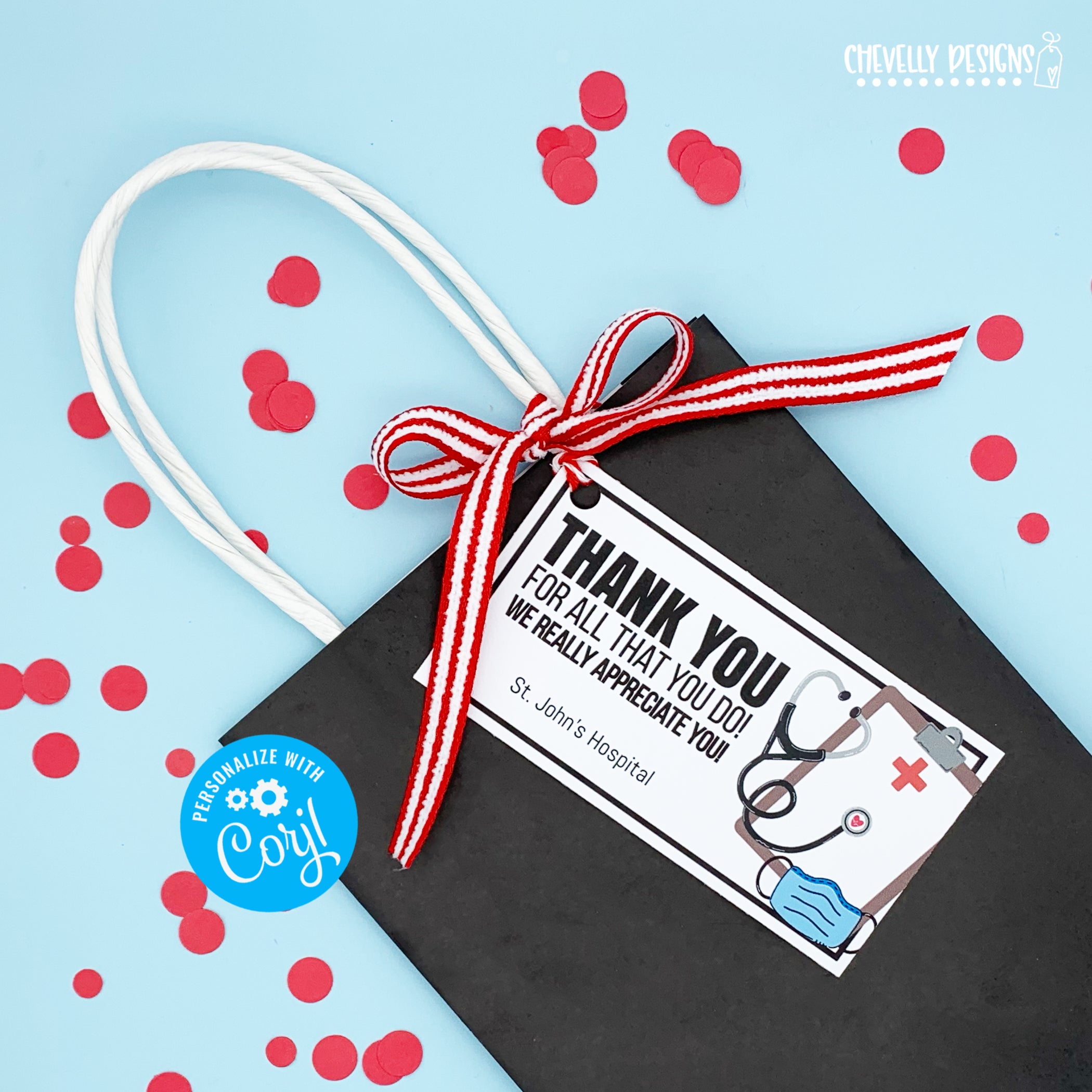 Editable - Doctor - Nurse - Medical Professional Appreciation Gift Tag ...