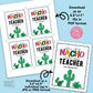 Editable - Nacho Average Teacher - Appreciation Gift Tags - Printable Digital File