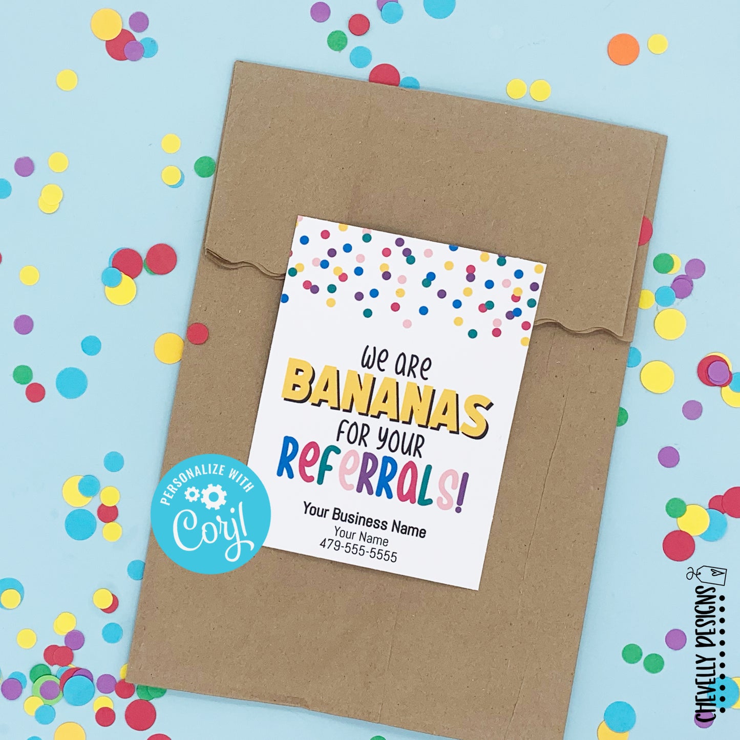 Editable - We Are Bananas for Your Referrals - Gift Tags for Business Marketing - Printable - Digital File