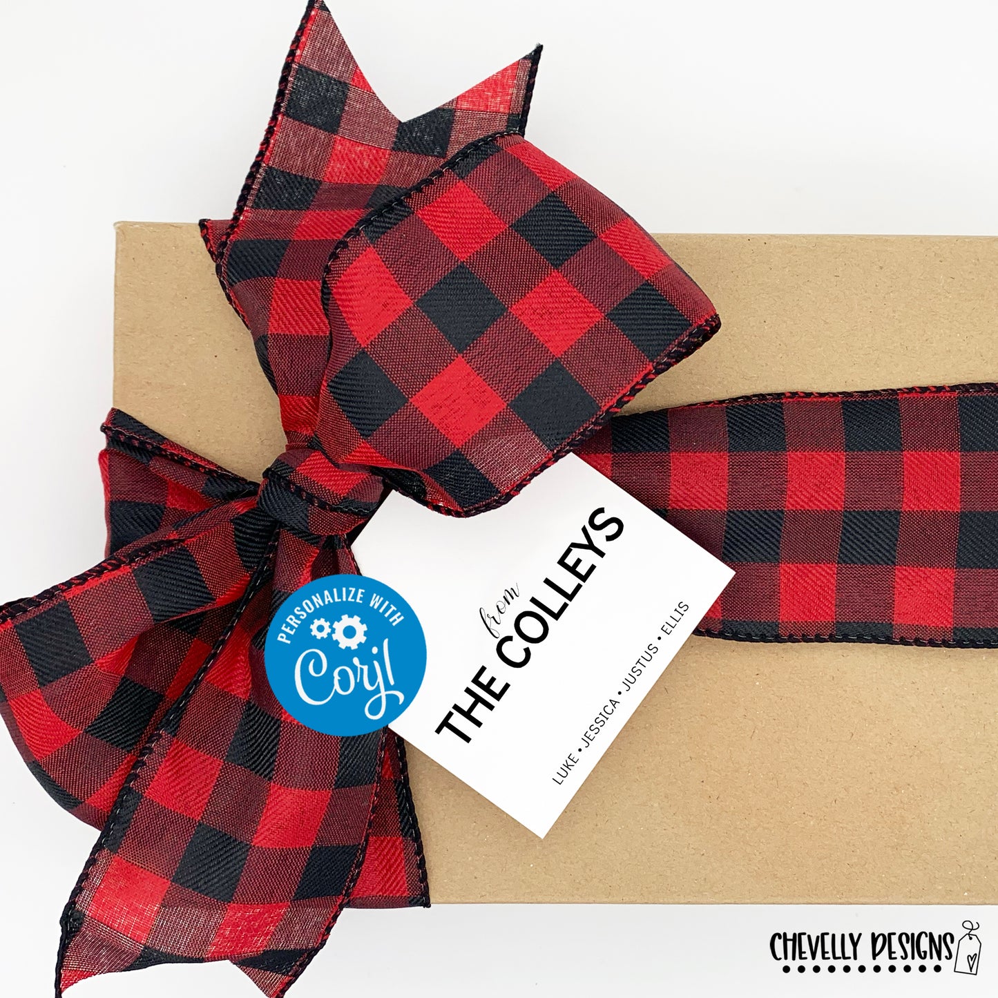 EDITABLE - Printable Family Name Gift Tags - Digital File