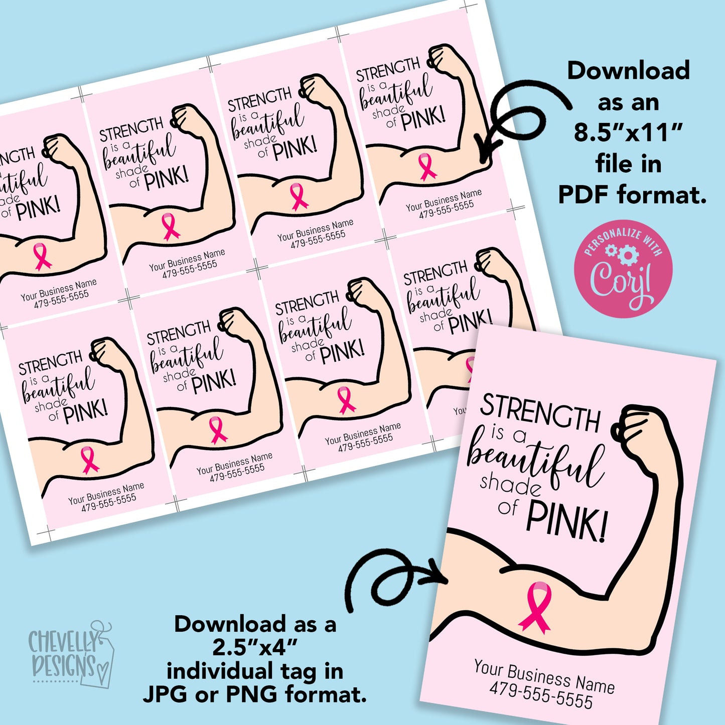 editable-strength-is-a-beautiful-shade-of-pink-breast-cancer-aware-chevelly-designs for Free Printable Breast Cancer Awareness Brochures EDITABLE - Strength is a Beautiful Shade of Pink - Breast Cancer Aware – Chevelly Designs for Free Printable Breast Cancer Awareness Brochures
