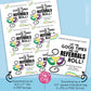 EDITABLE - Let the Good Times and Referrals Roll - Printable Mardi Gras Gift Tags - Digital File