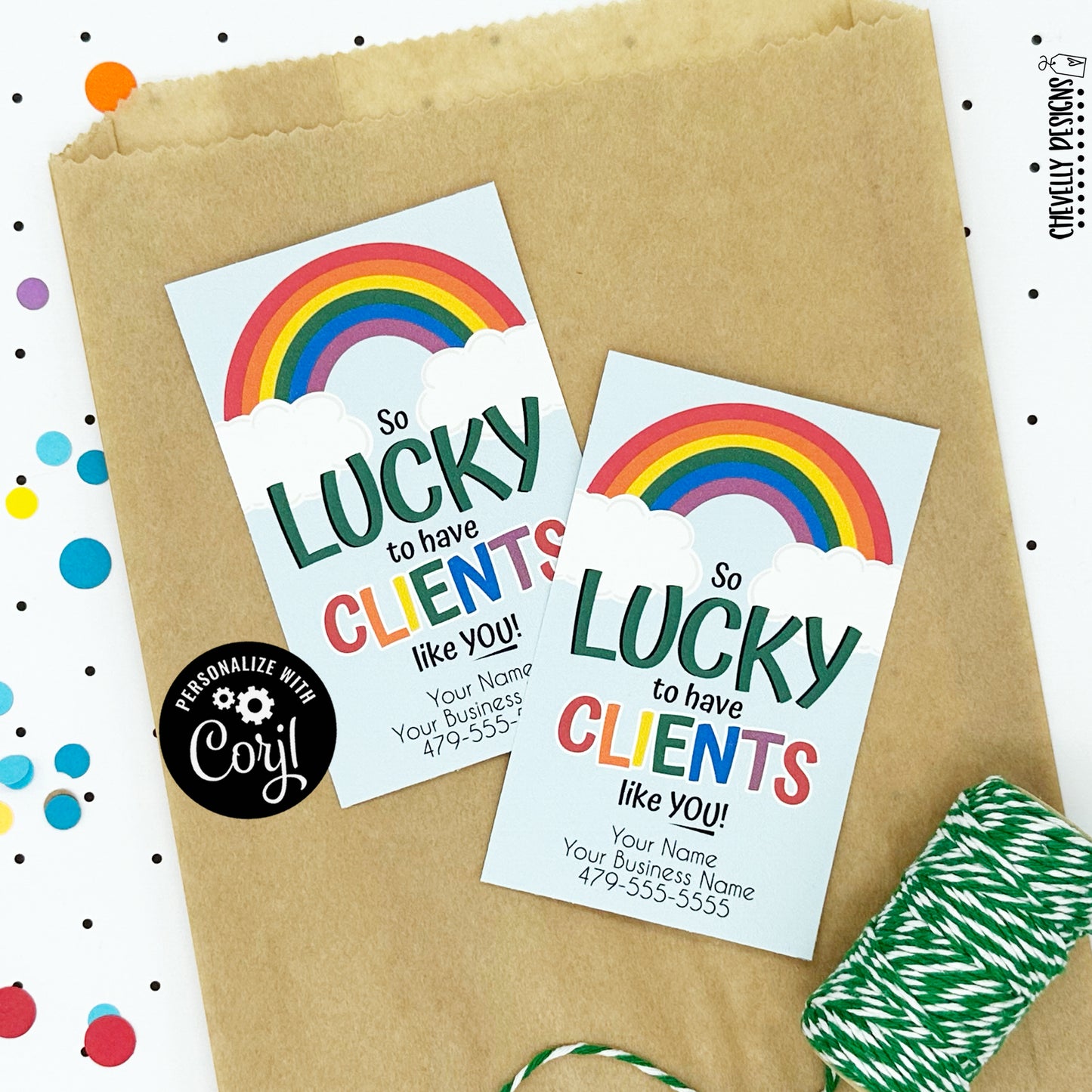 EDITABLE - So Lucky to have Clients Like You - St Patrick's Day Appreciation Gift Tags - Digital File