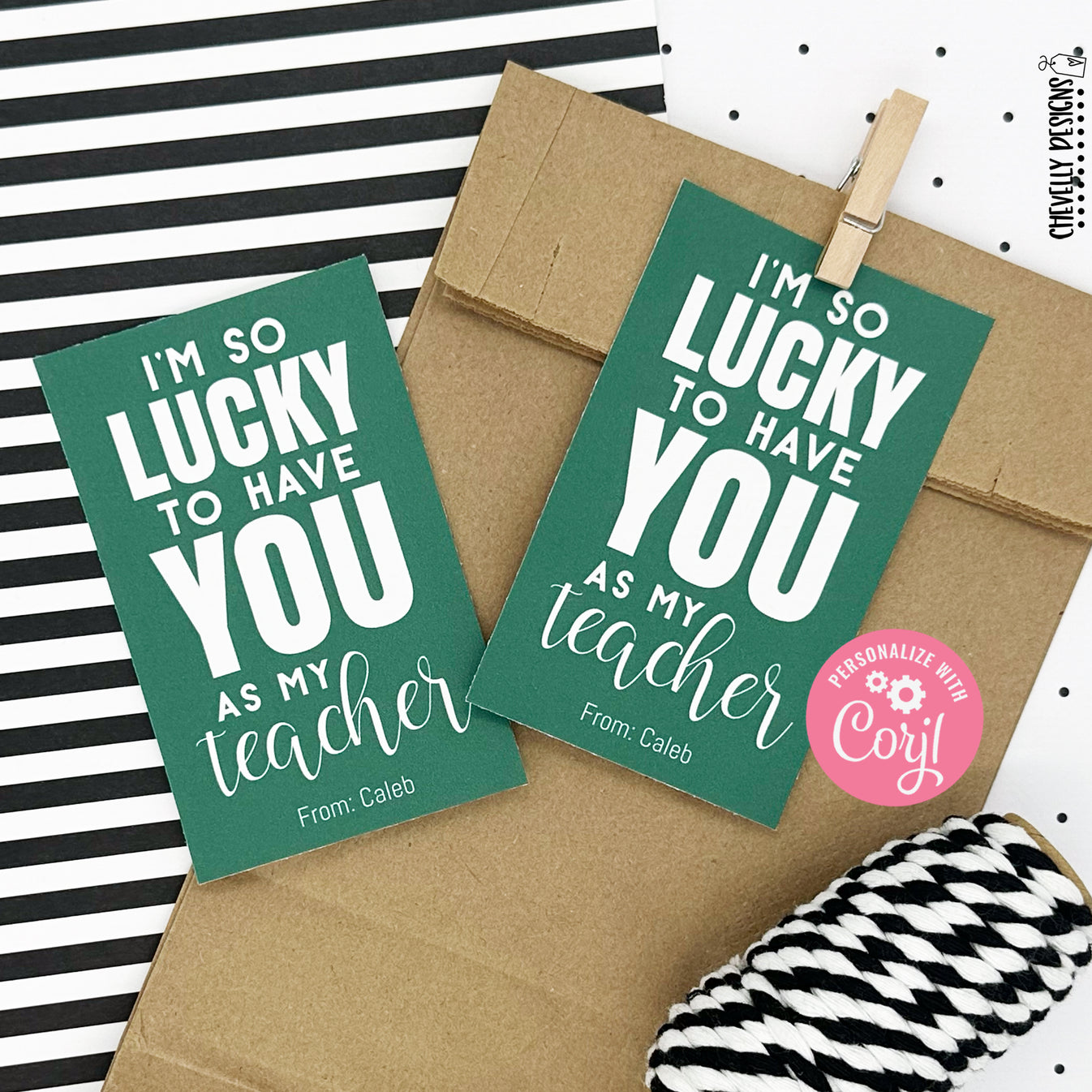 EDITABLE - I'm So Lucky To Have You As My Teacher - Printable St Patri ...