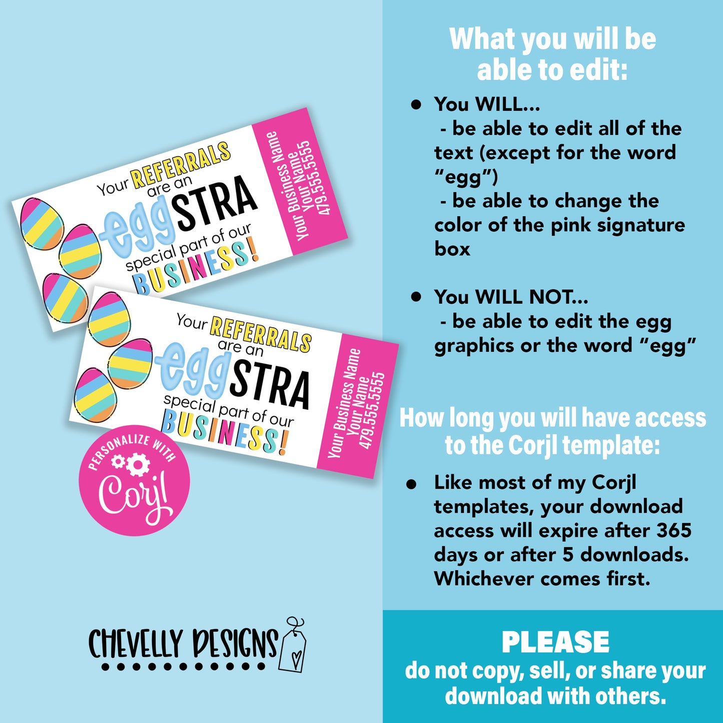 Editable - Your Referrals are Egg-stra Special to our Business - Easter Referral Gift Tags - Printable Digital File