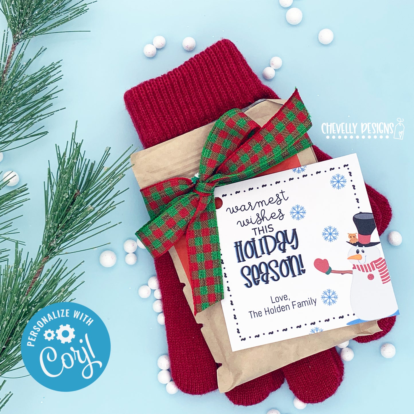 Editable Digital File - Warmest Wishes this Holiday Season - Snowman Gift Tags - Printable