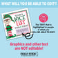 Editable Digital File - Elf Nice List Christmas Gift Tag - Printable