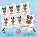 EDITABLE - Christmas Reindeer Gift Tags - Rudolph - Printable Digital ...