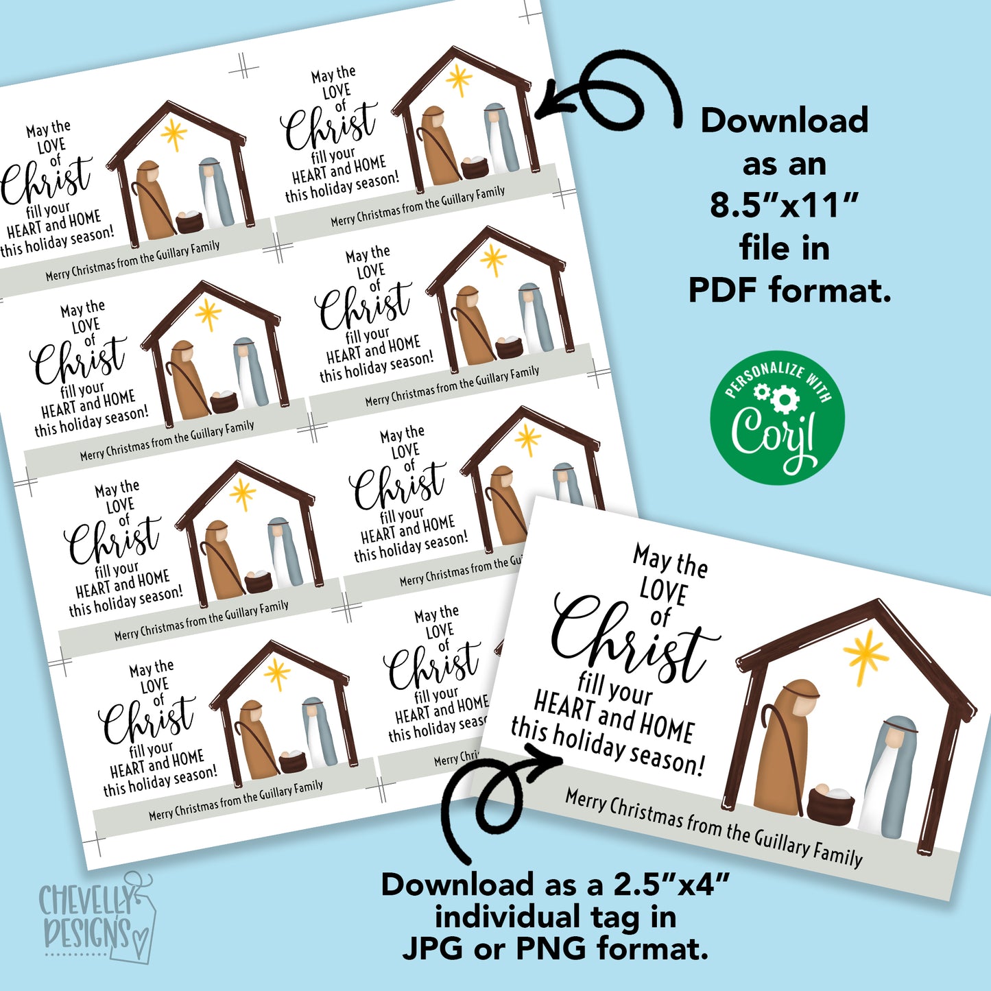 Christmas and Advent Gift Tags (Printable)