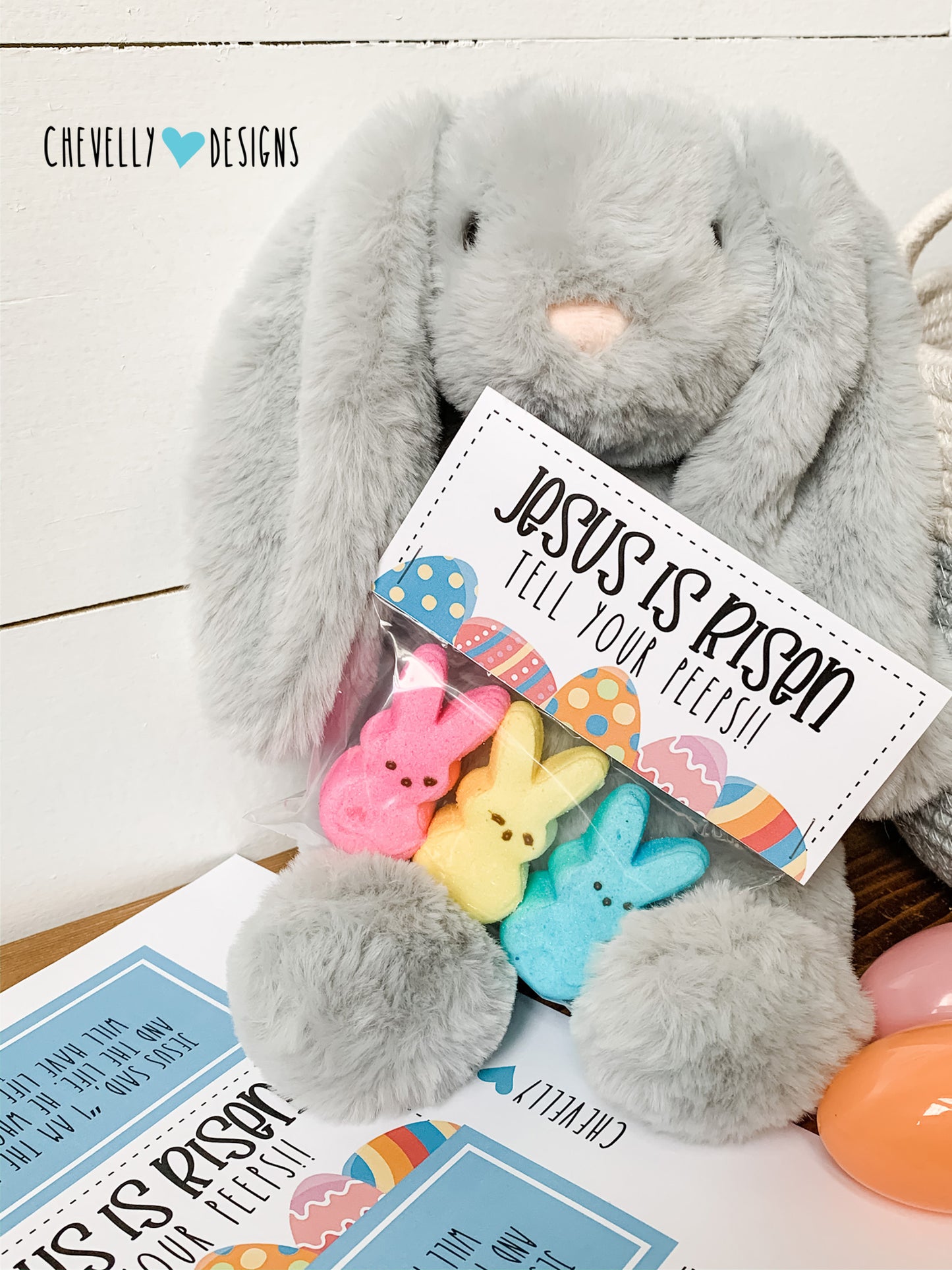 Jesus is Risen...tell your peeps - Treat Bag Toppers | Printable - Instant Digital File
