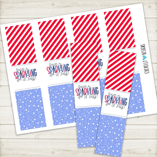 Printable "Have a Sparkling 4th of July" Sparkler Holders | Instant Download Digital File