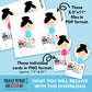 Printable Ballet Scrunchie Cards - Dancing With You is Tutu Fun - Black Haired Ballerina