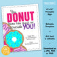 Editable - 8x10 Printable Donut Staff Appreciation Week - Printable Break Room Sign